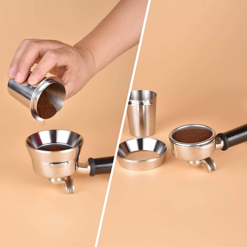 MATOW 58mm Espresso Dosing Funnel  MATOW Stainless Steel Coffee Dosing Ring Compatible with 58mm Portafilter (58mm) - Image 3